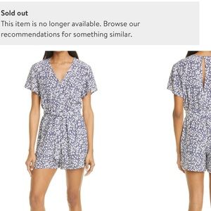 Rails like new COMFY floral tie waist romper in size XS